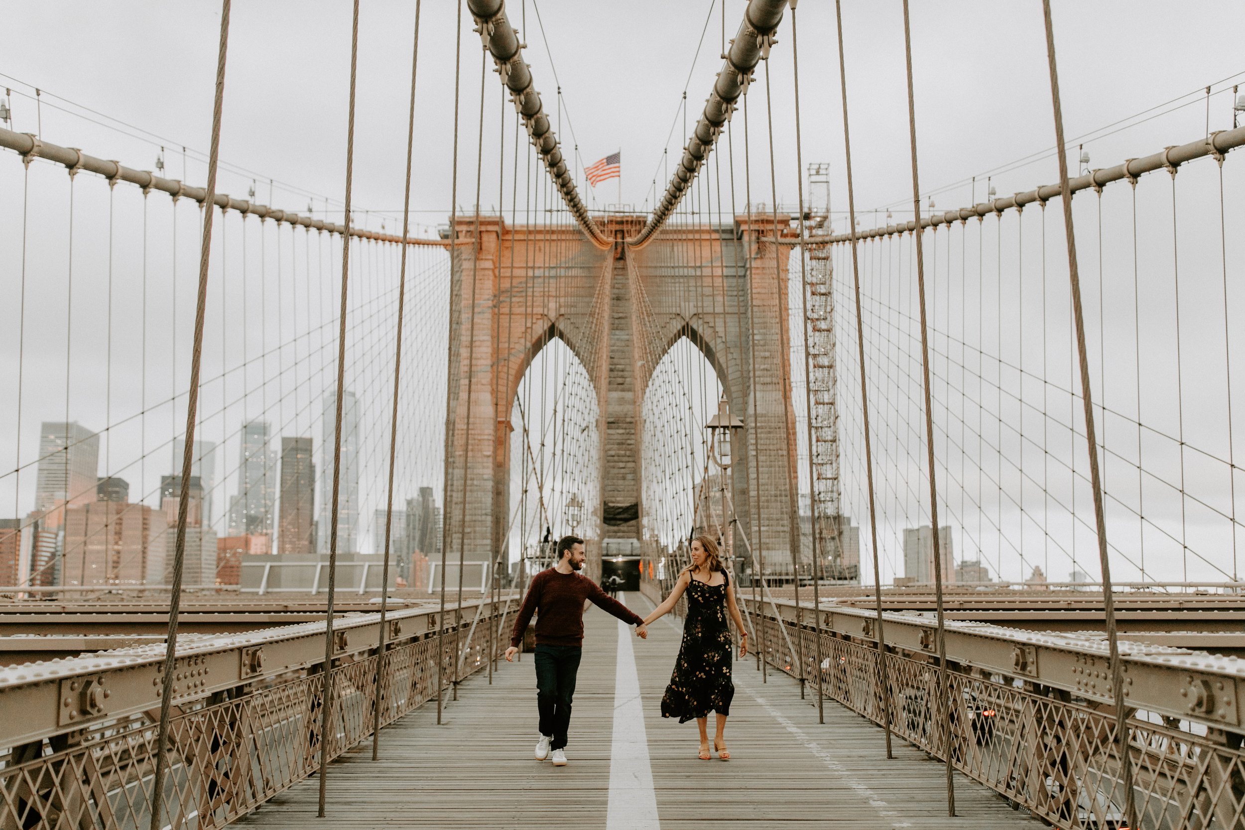 Maggie + Luke | Brooklyn Bridge Engagement
