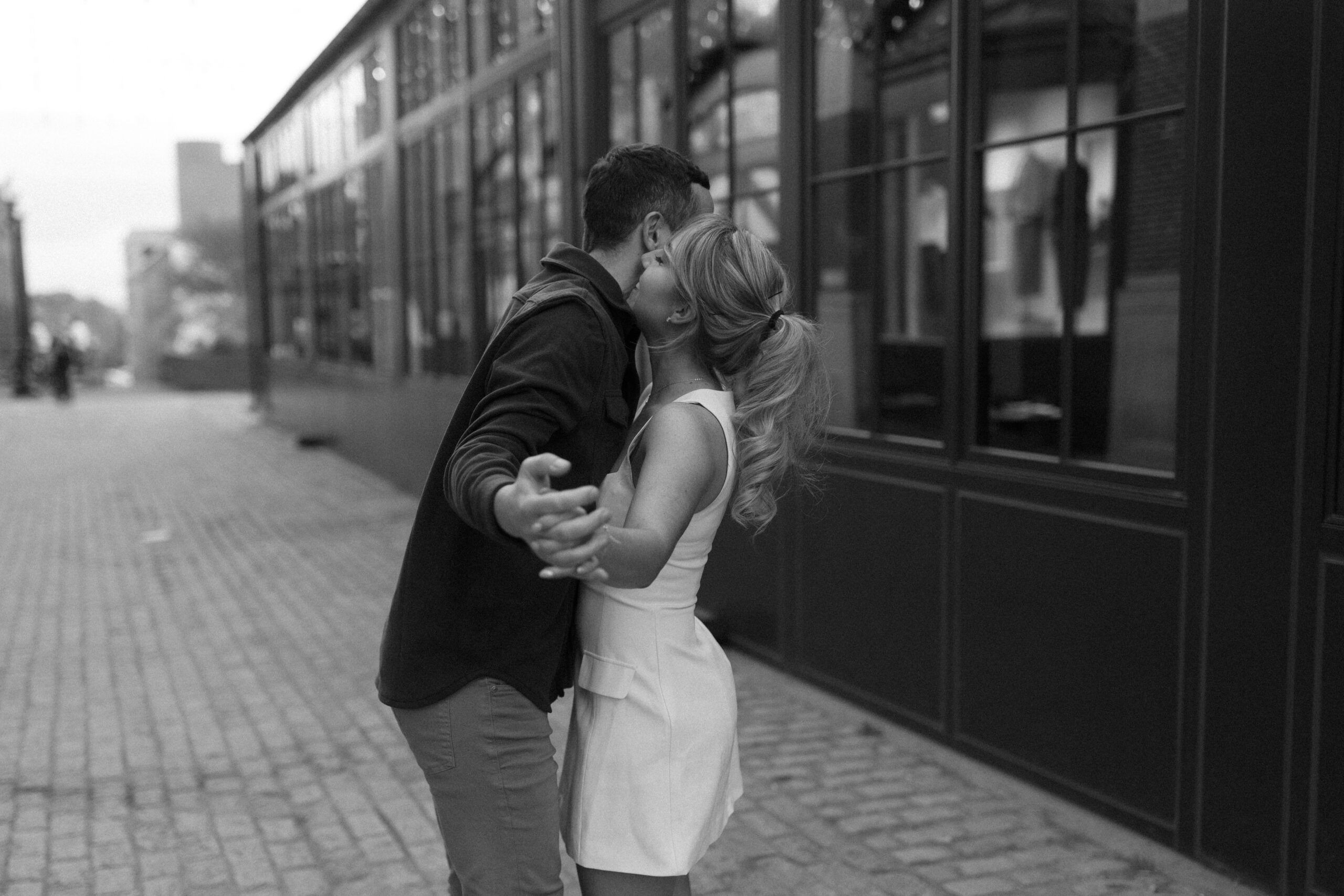 Molly and Matt dancing in public.